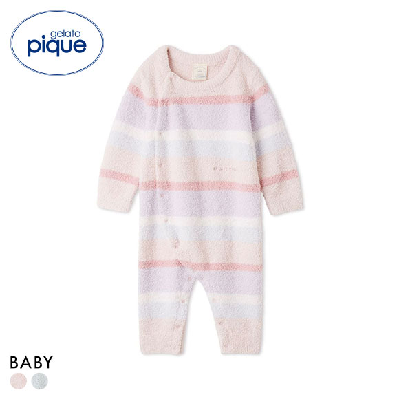 ジェラートピケ キッズアンドベイビー ベビー ベビモコカラフルボーダーロンパース ジェラピケ ルームウェア gelato pique Kids＆Baby BABY