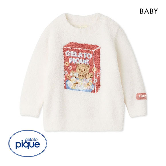 ジェラートピケ キッズアンドベイビー gelato pique Kids＆Baby 【BABY】ベビモコシリアルベアジャガードプルオーバー ジェラピケ パジャマ