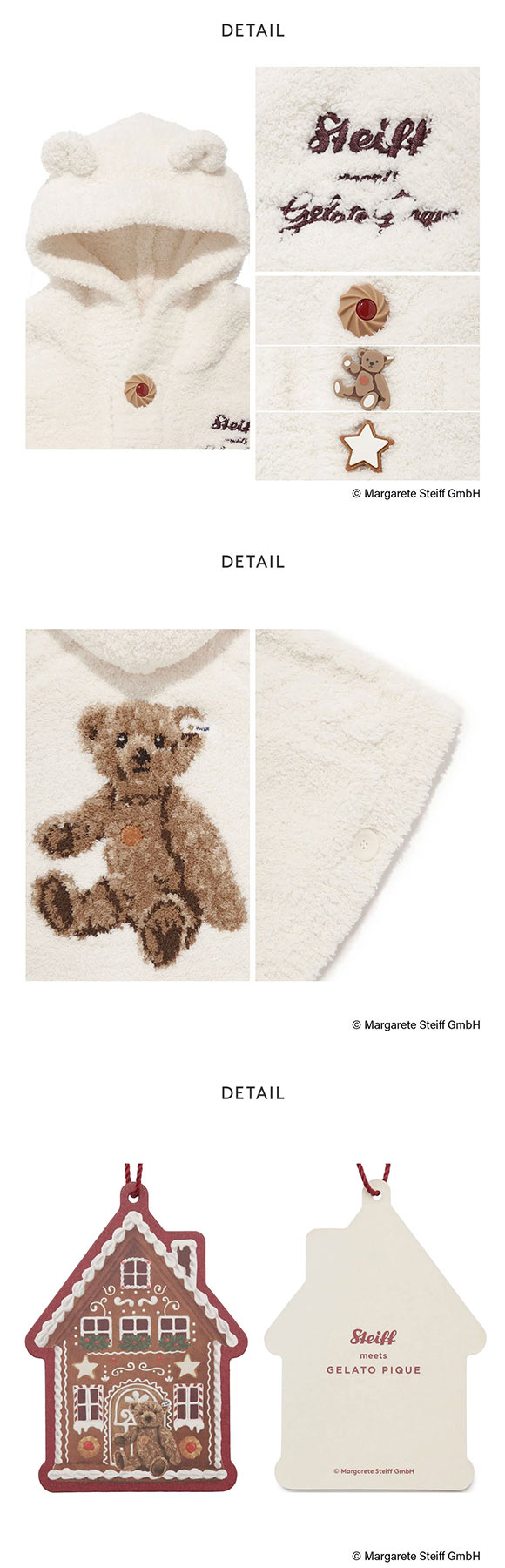 ジェラートピケ キッズアンドベイビー ベビー シュタイフ パウダージャガードポンチョ ジェラピケ gelato pique Kids＆Baby BABY Steiff