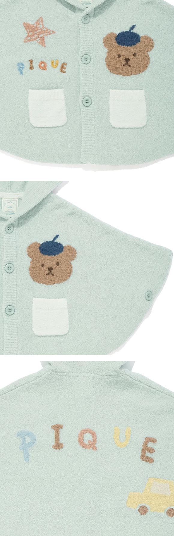 ジェラートピケ キッズアンドベイビー ベビー エアリーモコドローイングベアポンチョ ジェラピケ gelato pique Kids＆Baby BABY