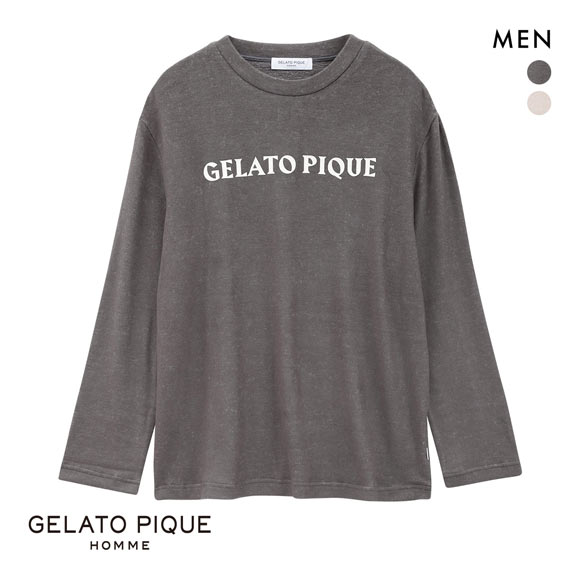 ジェラートピケ オム メンズ スノーワンポイントロンT ジェラピケ パジャマ ルームウェア GELATO PIQUE HOMME