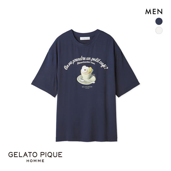 ジェラートピケ オム メンズ レーヨンカプチーノベアワンポイントTシャツ ジェラピケ パジャマ ルームウェア gelato pique HOMME