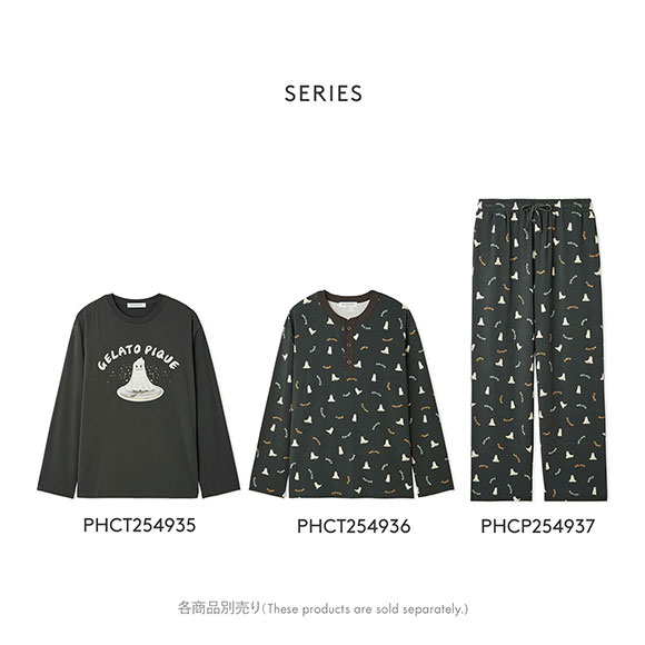 ジェラートピケ オム メンズ TRICK GHOSTワンポイントロンT ジェラピケ パジャマ ルームウェア gelato pique HOMME