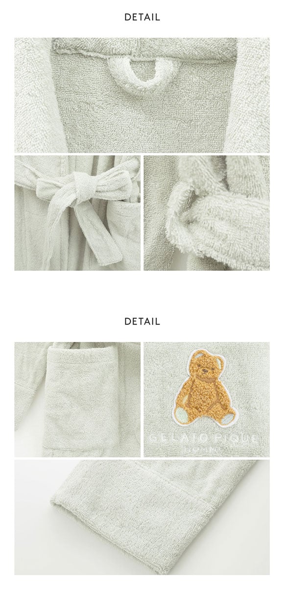 ジェラートピケ オム メンズ ベアワンポイントパイルガウン ジェラピケ パジャマ ルームウェア gelato pique HOMME