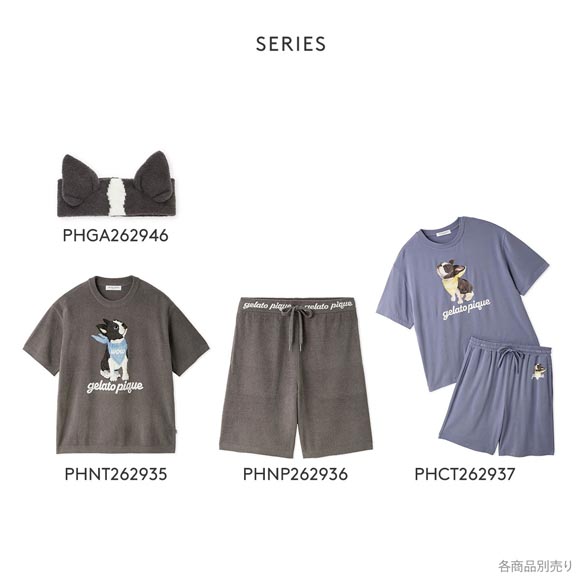 ジェラートピケ オム メンズ 接触冷感 レーヨンドッグワンポイントTシャツ＆ハーフパンツセット ジェラピケ ルームウェア 上下セット gelato pique HOMME