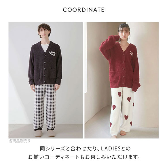 ジェラートピケ オム メンズ ショコラ＆フランボワーズ ベビモコカーディガン ジェラピケ Chocolat＆Framboise gelato pique HOMME