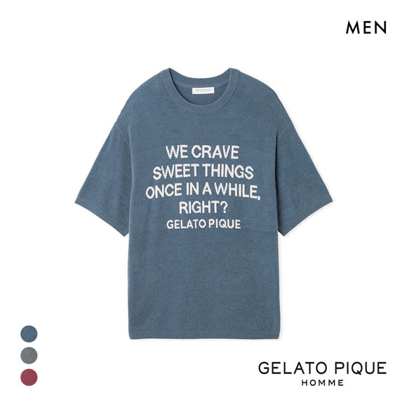 ジェラートピケ オム メンズ スムーズィーliteカレッジプルオーバー ジェラピケ パジャマ ルームウェア gelato pique HOMME
