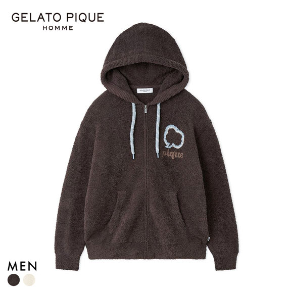 ジェラートピケ オム メンズ ベビモコピケロゴジャガードプルオーバー ジェラピケ パジャマ ルームウェア gelato pique HOMME