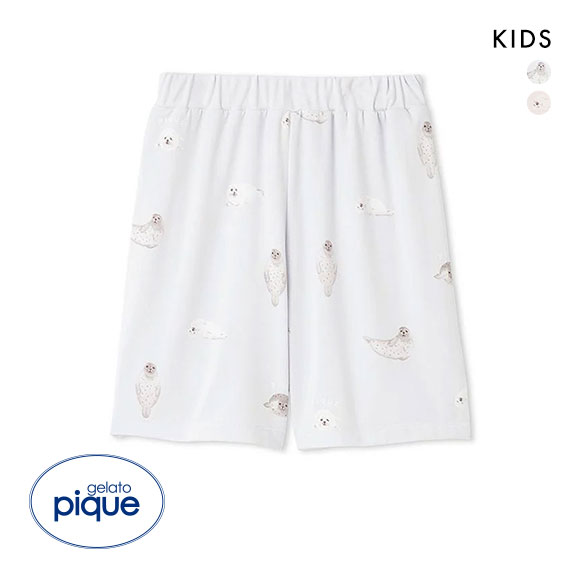 ジェラートピケ キッズアンドベイビー キッズ 接触冷感 あざらし柄ショートパンツ ジェラピケ ルームウェア パジャマ gelato pique Kids＆Baby