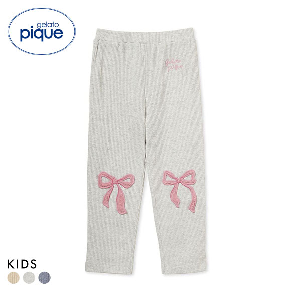 ジェラートピケ キッズアンドベイビー キッズ リブアップリケパンツ ジェラピケ ルームウェア パジャマ gelato pique Kids＆Baby KIDS
