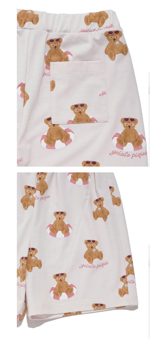 ジェラートピケ キッズアンドベイビー キッズ 接触冷感 サマーベア柄ショートパンツ ジェラピケ ルームウェア gelato pique Kids＆Baby KIDS