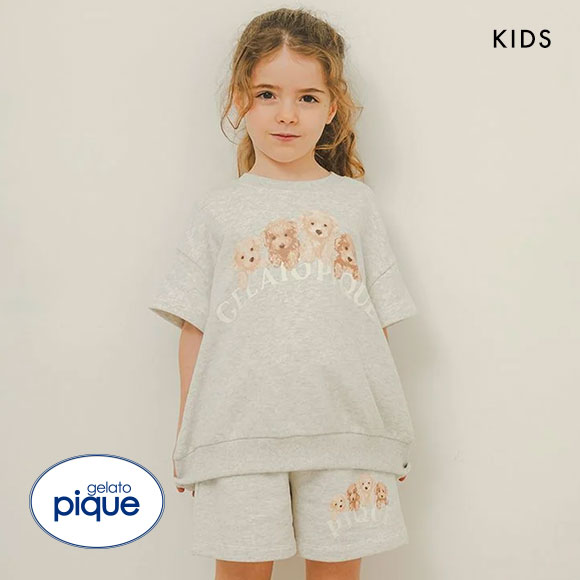 ジェラートピケ キッズアンドベイビー キッズ トイプードル裏毛プルオーバー＆ショートパンツ ジェラピケ gelato pique Kids＆Baby KIDS
