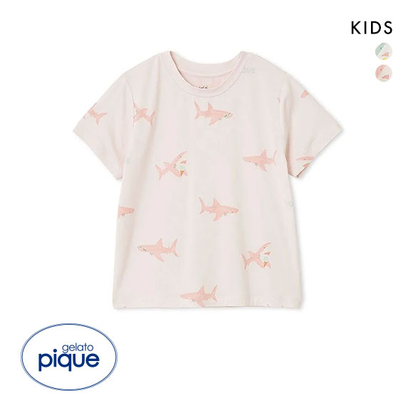 ジェラートピケ キッズアンドベイビー キッズ 接触冷感 SHARK柄Tシャツ ジェラピケ ルームウェア パジャマ gelato pique Kids＆Baby KIDS