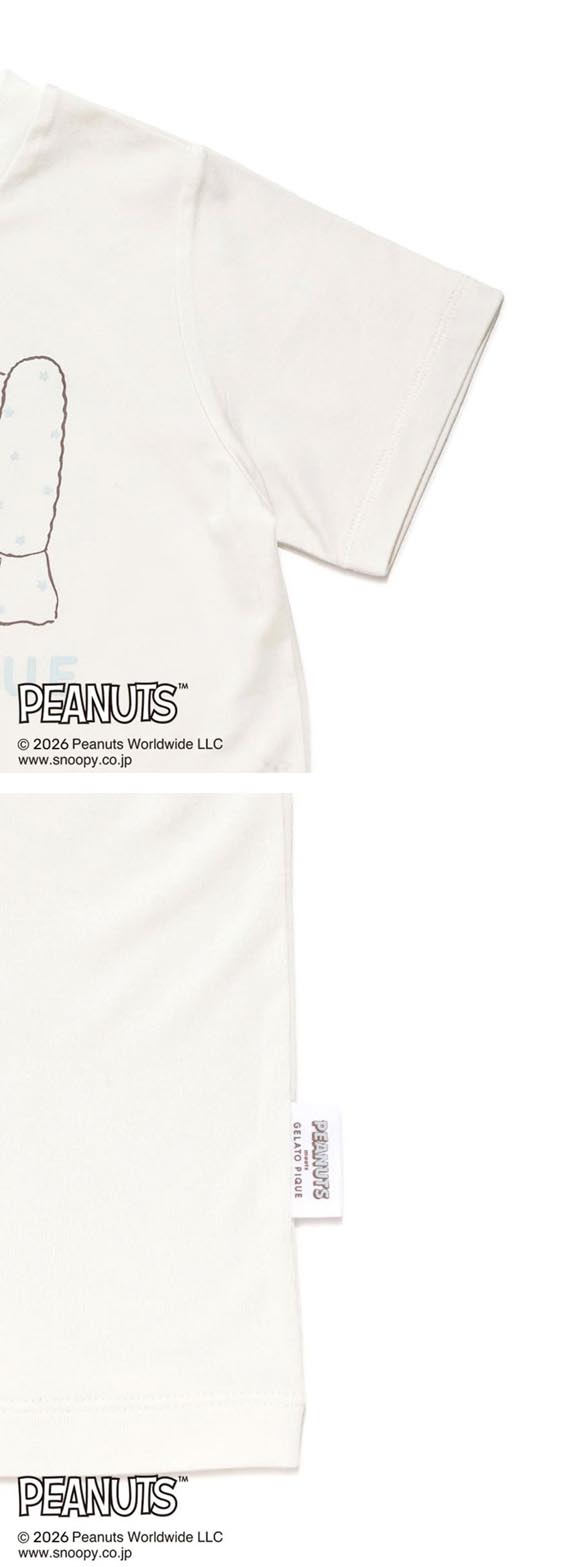 ジェラートピケ PEANUTS キッズアンドベイビー キッズ 接触冷感 ワンポイントTシャツ ジェラピケ スヌーピー SNOOPY gelato pique Kids＆Baby KIDS