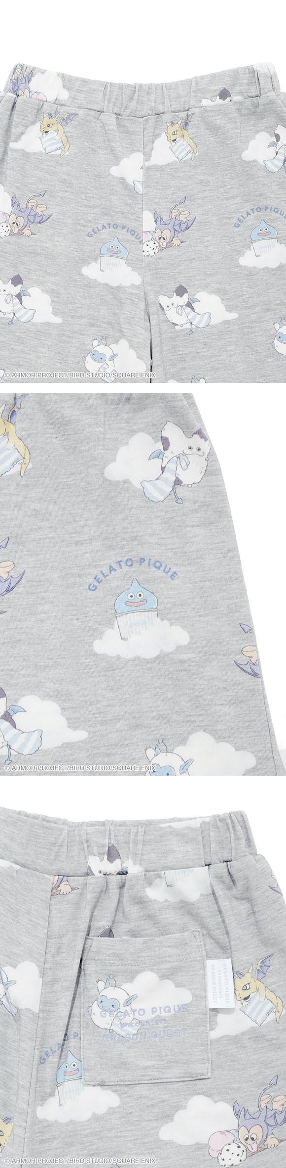 ジェラートピケ キッズアンドベイビー ドラゴンクエスト ワンポイントTシャツ＆総柄ショートパンツセット ジェラピケ gelato pique DRAGON QUEST