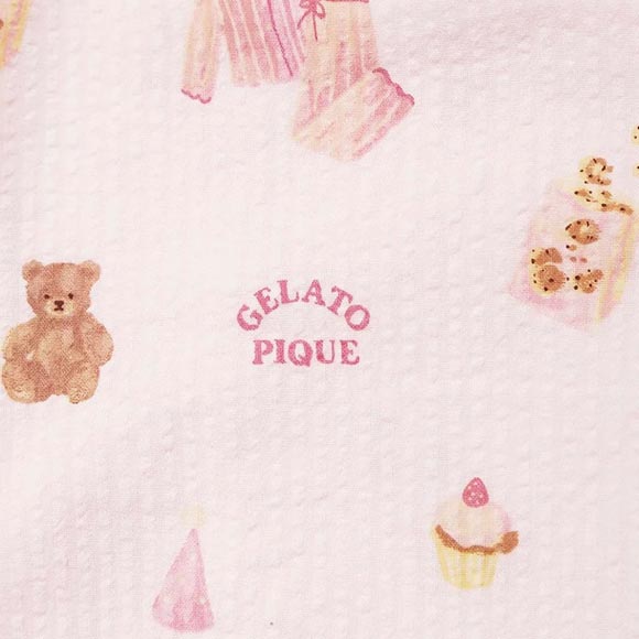 ジェラートピケ キッズアンドベイビー キッズ パジャマパーティー柄シャーリングロングパンツ ジェラピケ gelato pique Kids＆Baby KIDS