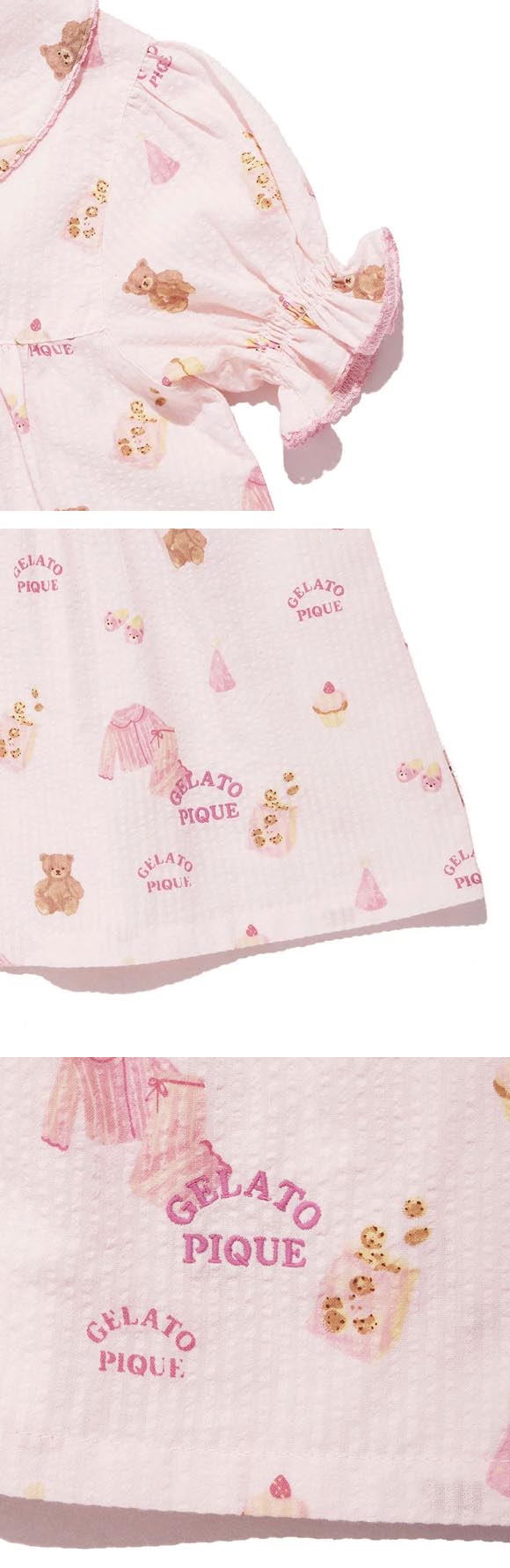 ジェラートピケ キッズアンドベイビー キッズ パジャマパーティー柄シャーリングシャツ ジェラピケ gelato pique Kids＆Baby KIDS