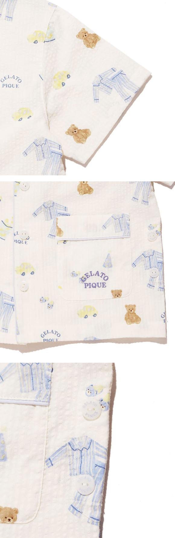 ジェラートピケ キッズアンドベイビー キッズ パジャマパーティー柄シャツ ジェラピケ ルームウェア gelato pique Kids＆Baby KIDS