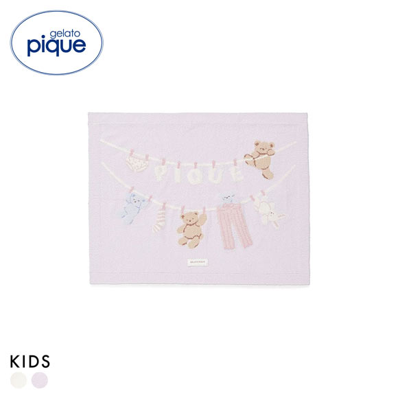 ジェラートピケ キッズアンドベイビー キッズ エアリーモコウォッシングアニマルジャガードブランケット ジェラピケ gelato pique Kids＆Baby KIDS