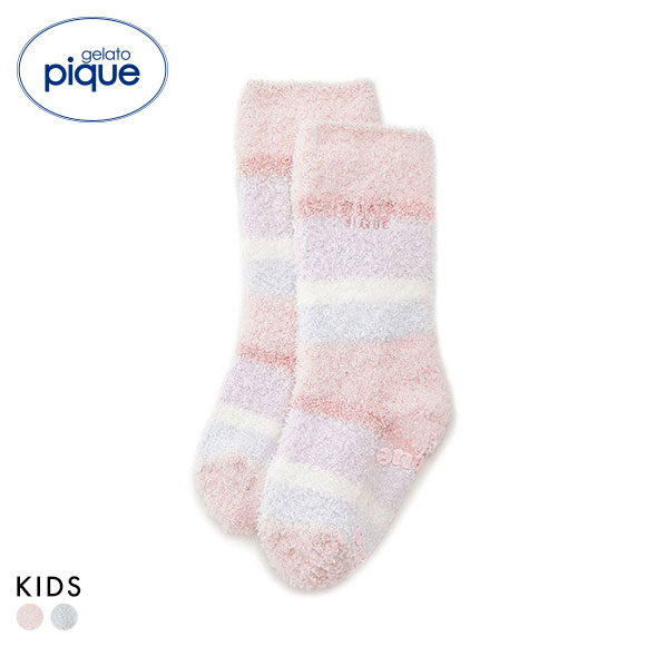 ジェラートピケ キッズアンドベイビー キッズ ベビモコカラフルボーダーソックス ジェラピケ ルームウェア gelato pique Kids＆Baby KIDS