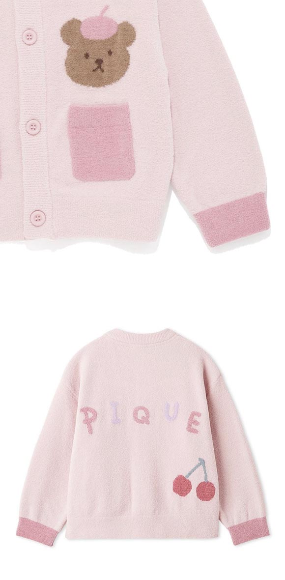 ジェラートピケ キッズアンドベイビー キッズ エアリーモコドローイングベアカーディガン ジェラピケ gelato pique Kids＆Baby KIDS