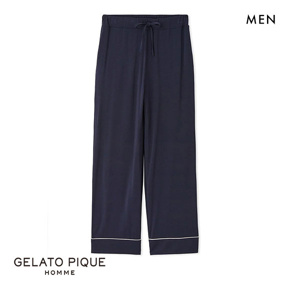 ジェラートピケ オム GELATO PIQUE メンズ 【HOMME】パイピングロングパンツ ジェラピケ パジャマ ルームウェア