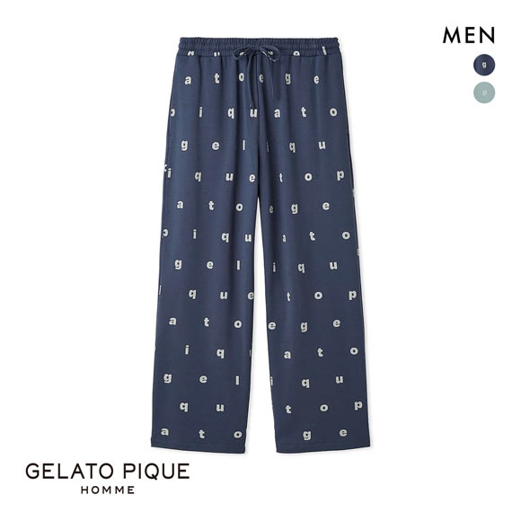 ジェラートピケ オム メンズ ホットファブリックインレイロングパンツ ジェラピケ パジャマ ルームウェア gelato pique HOMME