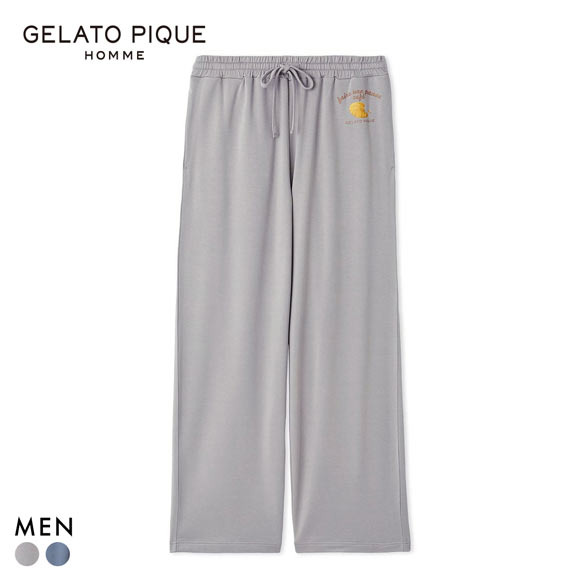 ジェラートピケ オム メンズ クッキーワンポイントプリントロングパンツ ジェラピケ ルームウェア gelato pique HOMME