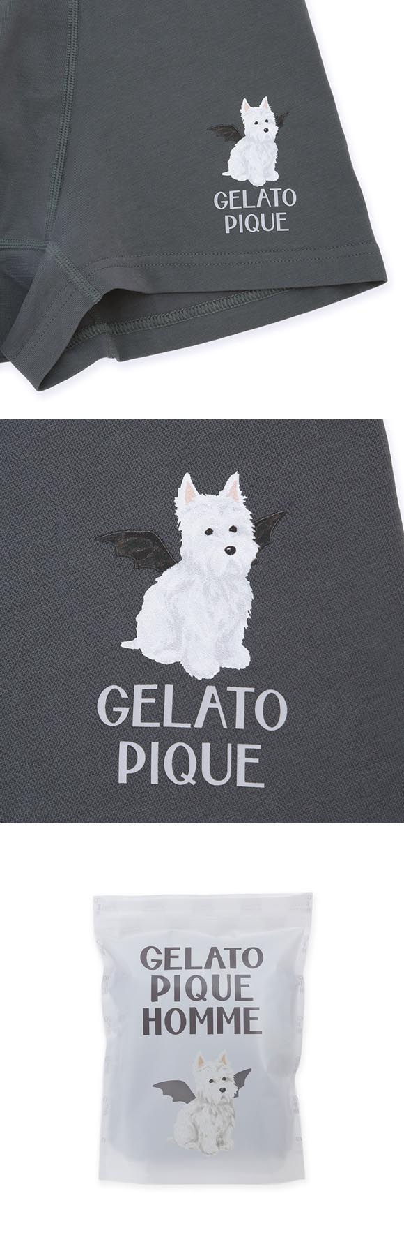 ジェラートピケ オム メンズ HALLOWEEN ナイトパレードDOGS柄ボクサーパンツ ジェラピケ パジャマ GELATO PIQUE HOMME ハロウィン