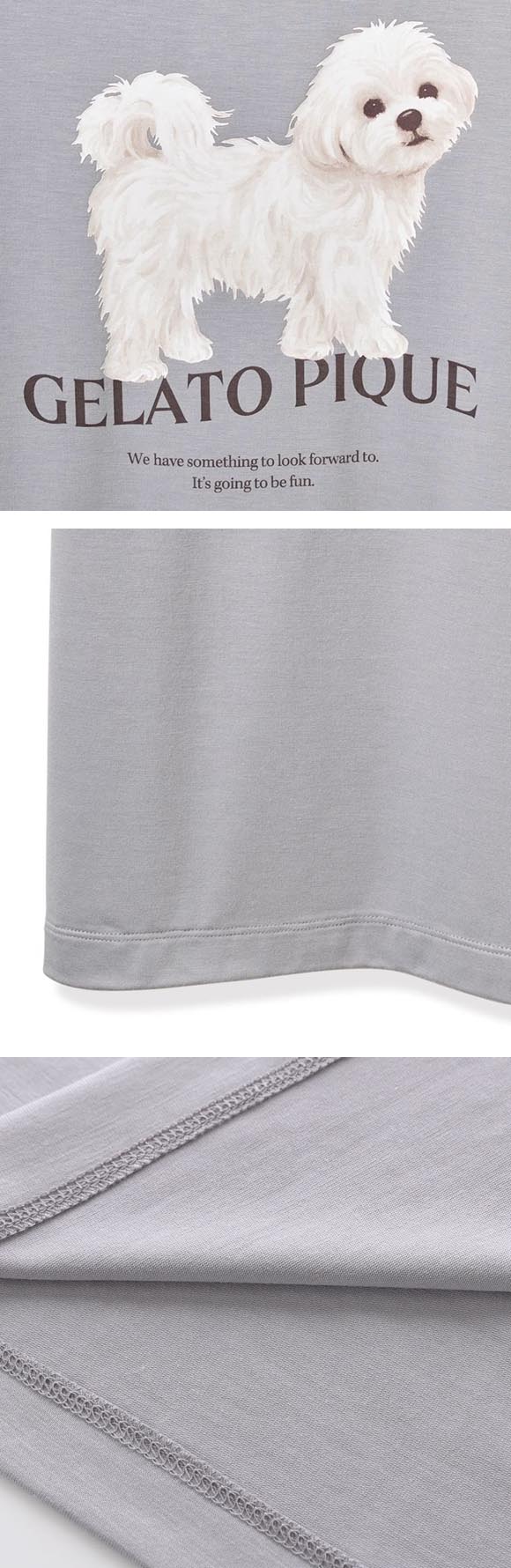 ジェラートピケ オム メンズ お散歩ドッグワンポイントTシャツ ジェラピケ パジャマ GELATO PIQUE HOMME
