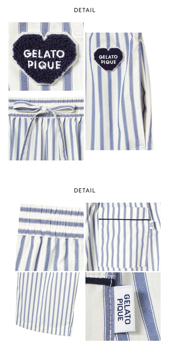 ジェラートピケ オム メンズ ブロードストライプロングパンツ ジェラピケ パジャマ ルームウェア gelato pique HOMME