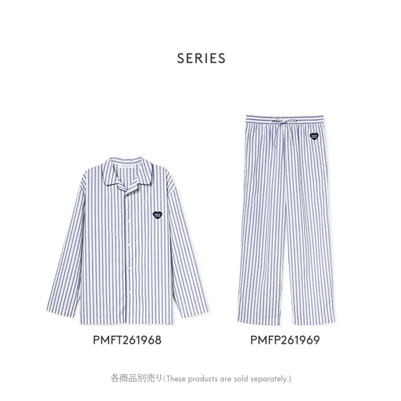 ジェラートピケ オム メンズ ブロードストライプロングパンツ ジェラピケ パジャマ ルームウェア gelato pique HOMME