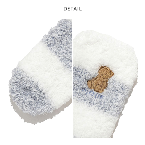 ジェラートピケ オム メンズ ベアさがらメランジ2ボーダーソックス ジェラピケ gelato pique HOMME