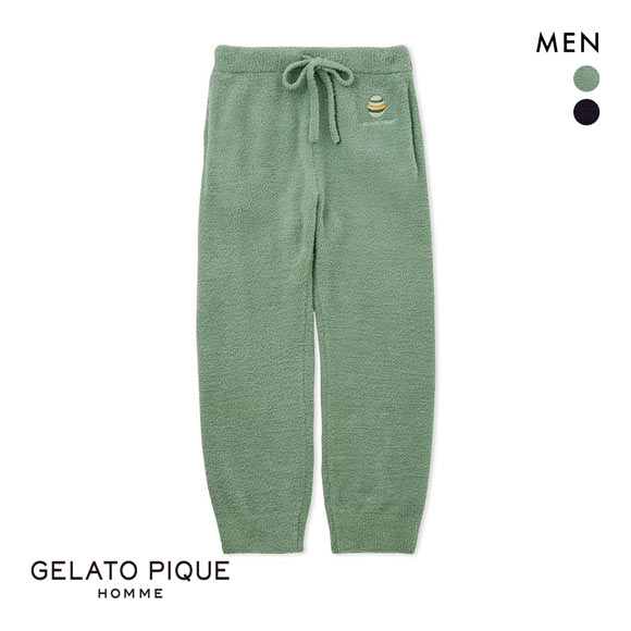 ジェラートピケ オム メンズ パウダーダイナソージャガードロングパンツ ジェラピケ ルームウェア パジャマ GELATO PIQUE HOMME