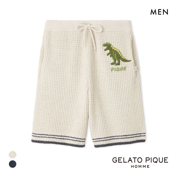 ジェラートピケ オム メンズ ワッフルダイナソーハーフパンツ ジェラピケ パジャマ ルームウェア gelato pique HOMME