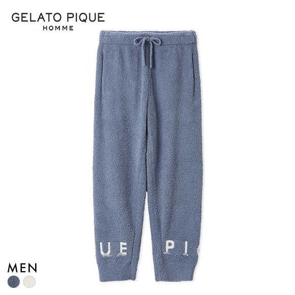 ジェラートピケ オム メンズ パウダーピケロゴロングパンツ ジェラピケ パジャマ ルームウェア gelato pique HOMME