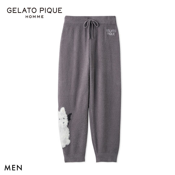 ジェラートピケ オム メンズ HALLOWEEN ナイトパレードDOGSジャガードロングパンツ ジェラピケ パジャマ GELATO PIQUE HOMME ハロウィン