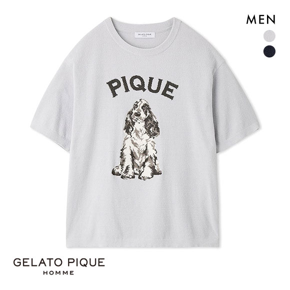 ジェラートピケ オム GELATO PIQUE メンズ 【HOMME】エアモコドッグジャガードプルオーバー ジェラピケ ルームウェア パジャマ