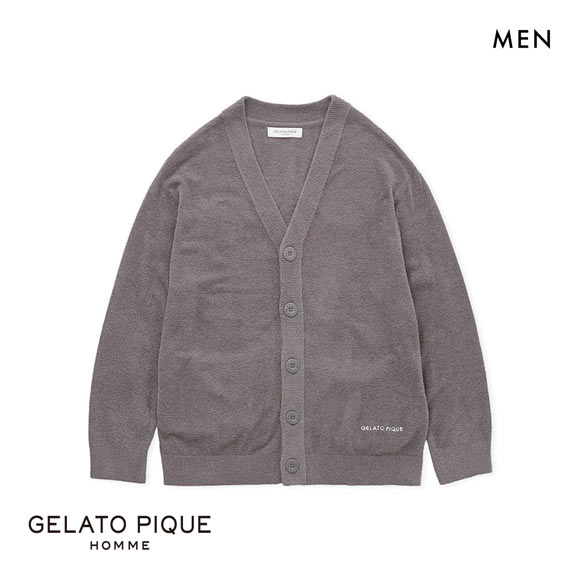 ジェラートピケ オム メンズ スムーズィーliteカーディガン ジェラピケ パジャマ ルームウェア gelato pique HOMME