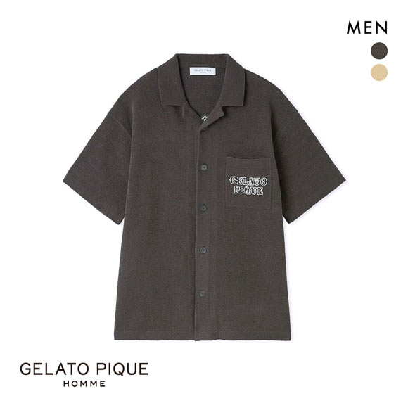 ジェラートピケ オム メンズ エアリーモコダイナーシャツ ジェラピケ パジャマ ルームウェア gelato pique HOMME