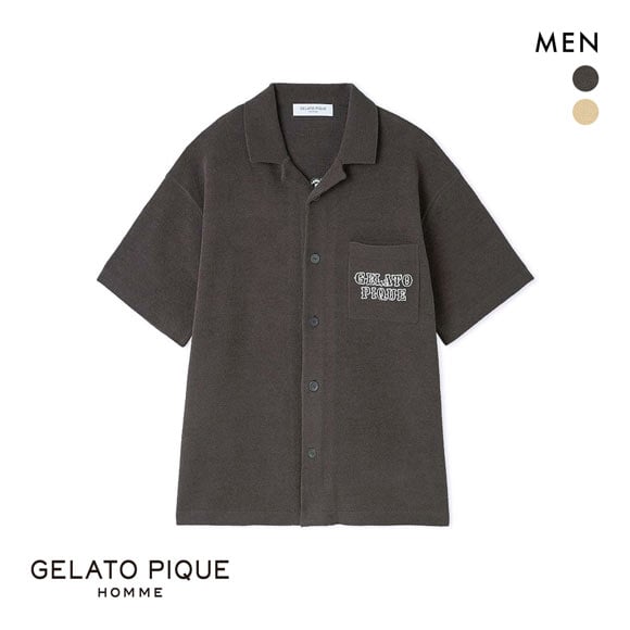 ジェラートピケ オム メンズ エアリーモコダイナーシャツ ジェラピケ パジャマ ルームウェア gelato pique HOMME