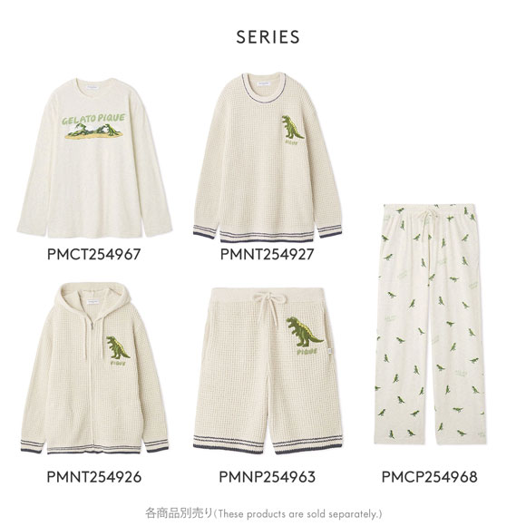 ジェラートピケ オム メンズ ワッフルダイナソープルオーバー ジェラピケ パジャマ ルームウェア gelato pique HOMME