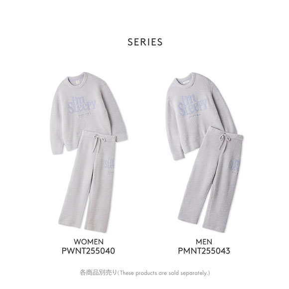 ジェラートピケ オム メンズ パウダースリーピーロゴジャガードプルオーバーロングパンツセット ジェラピケ gelato pique HOMME