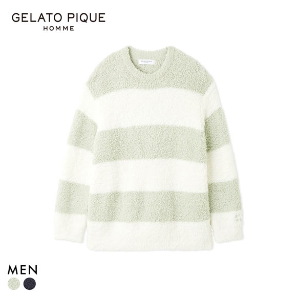 ジェラートピケ オム メンズ ジェラート2ボーダープルオーバー ジェラピケ パジャマ ルームウェア gelato pique HOMME
