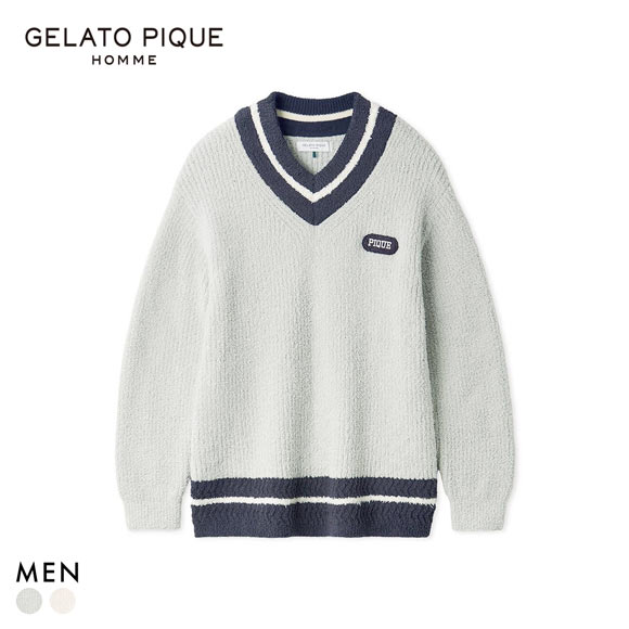 ジェラートピケ オム メンズ パウダーラインプルオーバー ジェラピケ パジャマ ルームウェア gelato pique HOMME