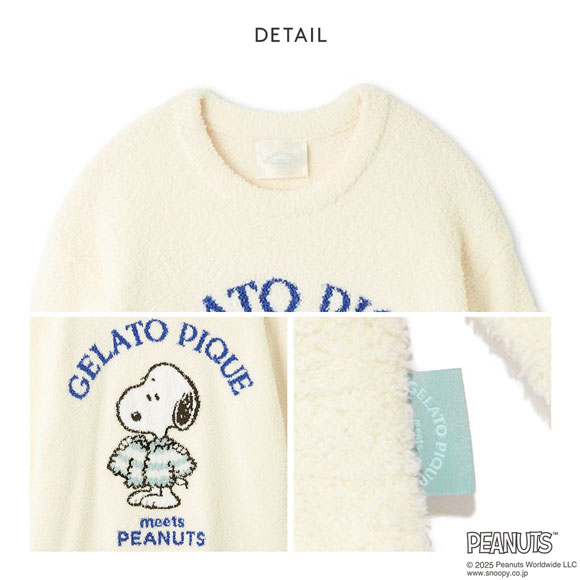 ジェラートピケ オム メンズ PEANUTS オリジナルアートジャガードプルオーバー ジェラピケ gelato pique スヌーピー HOMME