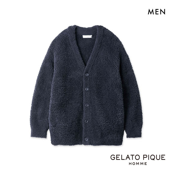 ジェラートピケ オム メンズ ベーシックジェラートカーディガン ジェラピケ パジャマ ルームウェア gelato pique HOMME