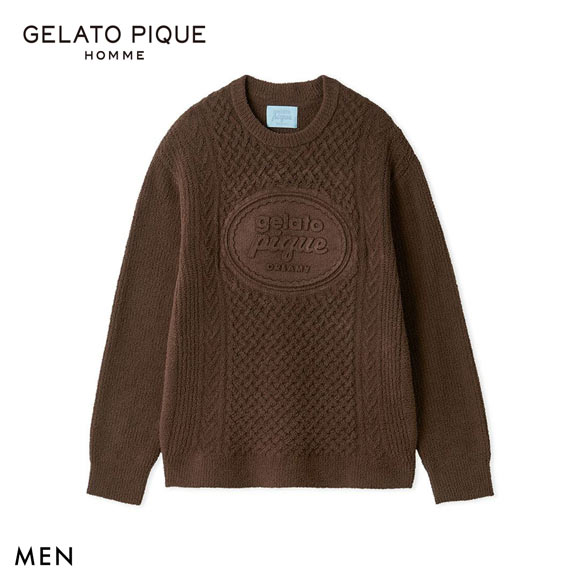 ジェラートピケ オム メンズ Valentine アランプルオーバー ジェラピケ パジャマ GELATO PIQUE HOMME バレンタイン