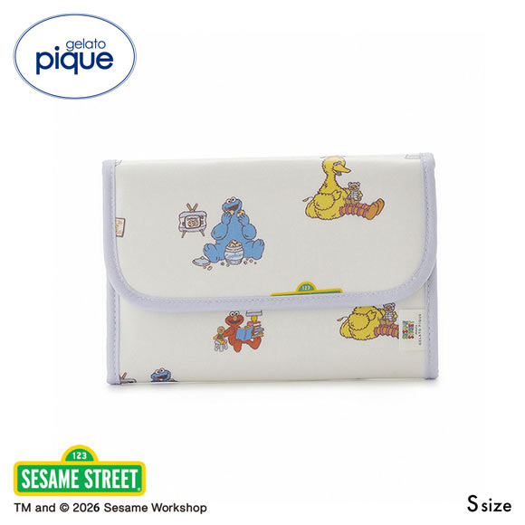 ジェラートピケ SESAME STREET 総柄母子手帳ケースS ジェラピケ セサミストリート gelato pique
