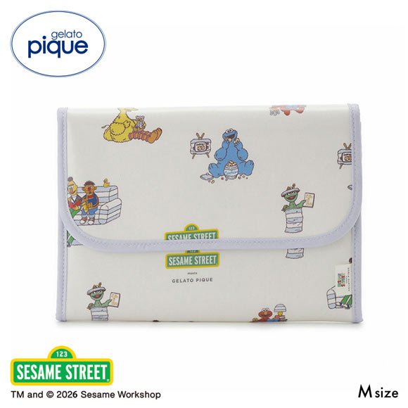 ジェラートピケ SESAME STREET 総柄母子手帳ケースM ジェラピケ セサミストリート gelato pique